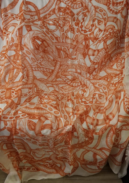 Barbara Bui Orange Snakes Shawl