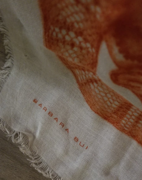 Barbara Bui Orange Snakes Shawl