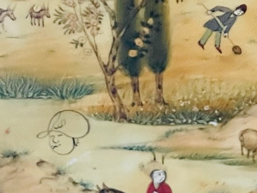 Miniature Painting Haji Mosavvar Olmolki Scripted Signed