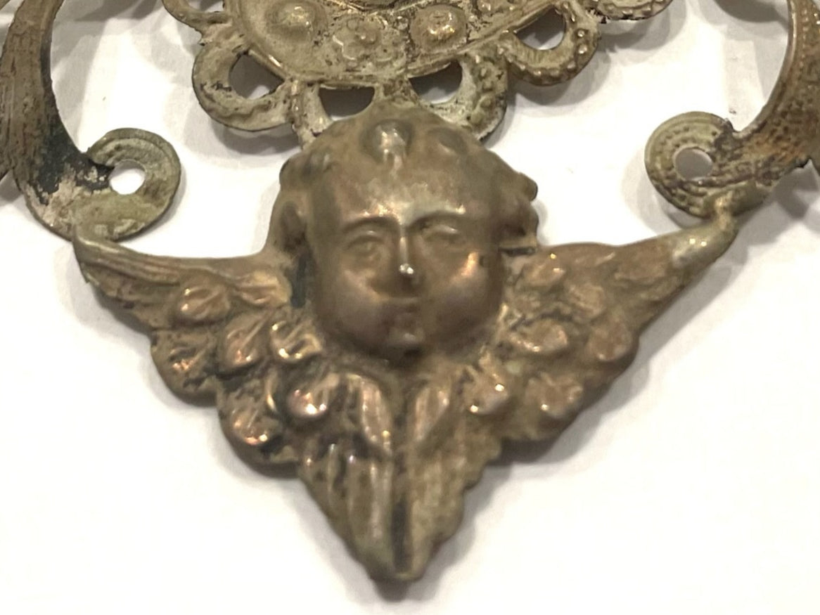 A Silver Antique Ex Voto Angelic Sacred Heart Florence Italy