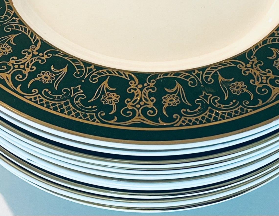 Antique Myott Son and Co Ltd Made In England Set of 10 Dinner Plates