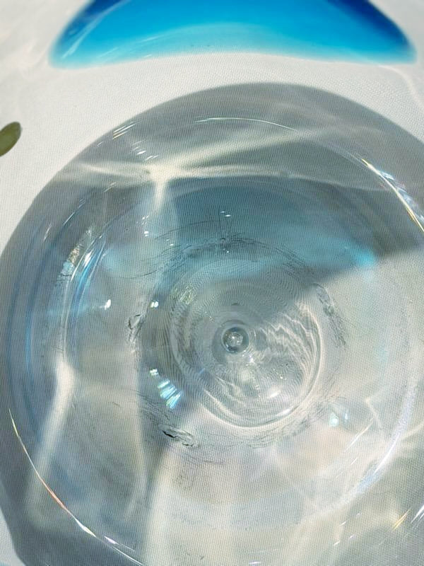 Vintage Murano Italy Hand Blown Cylinder Moretti Glass Vase