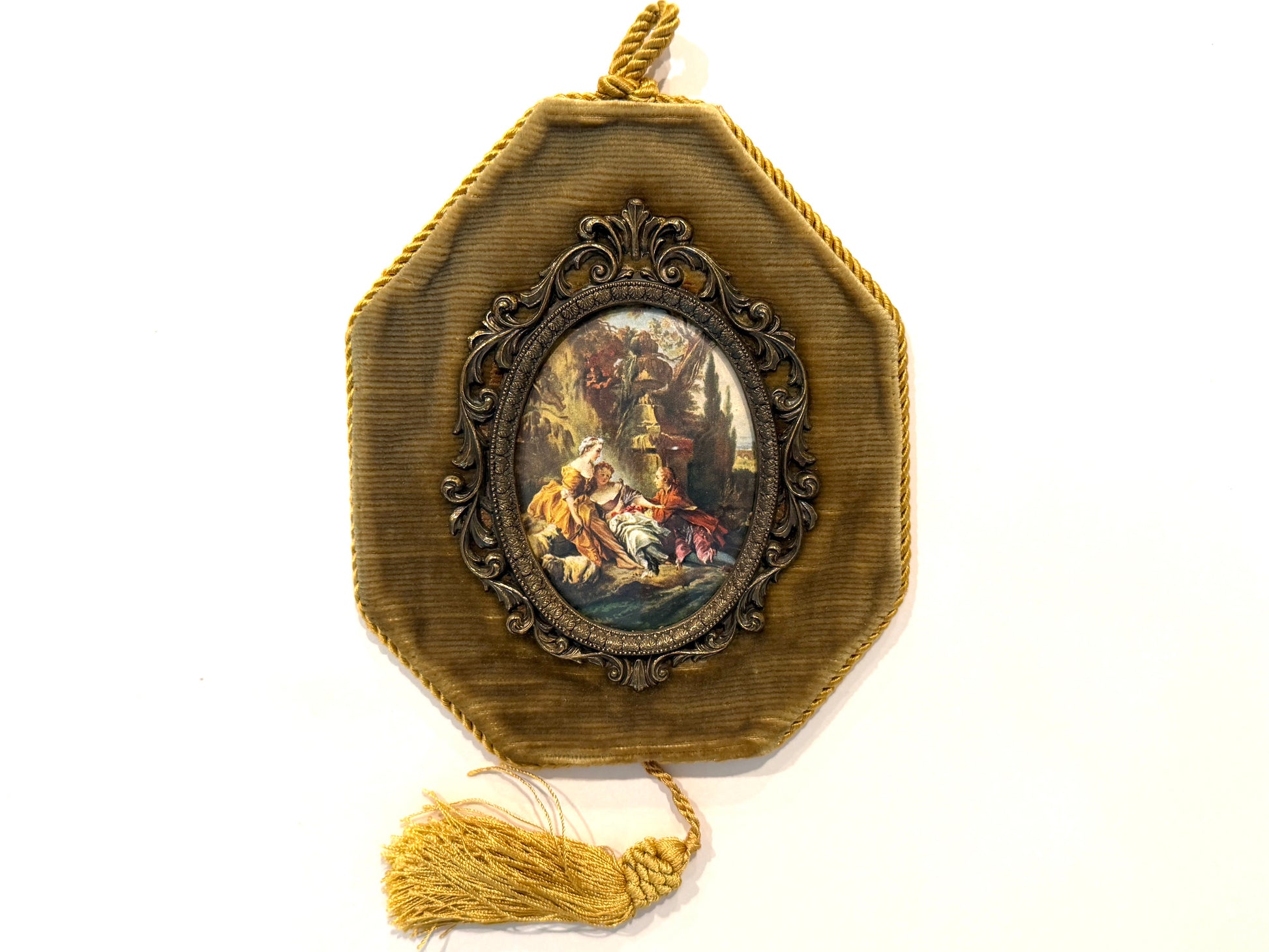 Treasure from Italy Decorative item with a framed picture on a textured surface