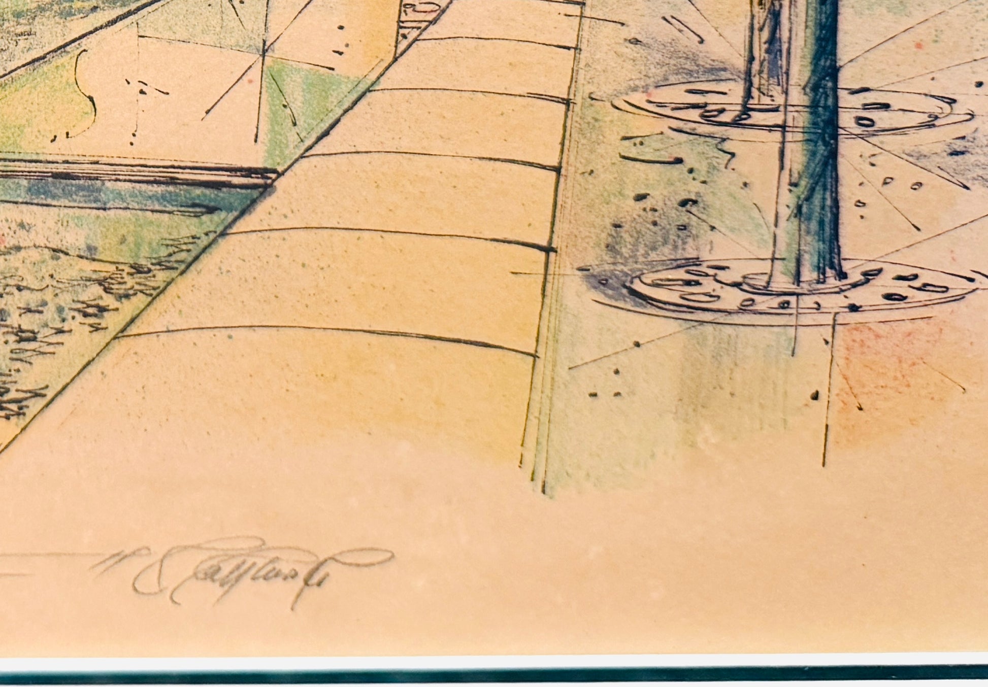 Rolf Rafflewski Paris La Pointe De ile San Louis Signed Lithograph