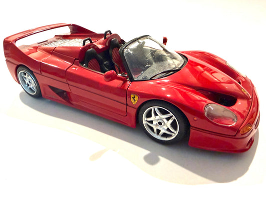 Red Ferrari F 50 Made In Italy Burago Diecast Model Car