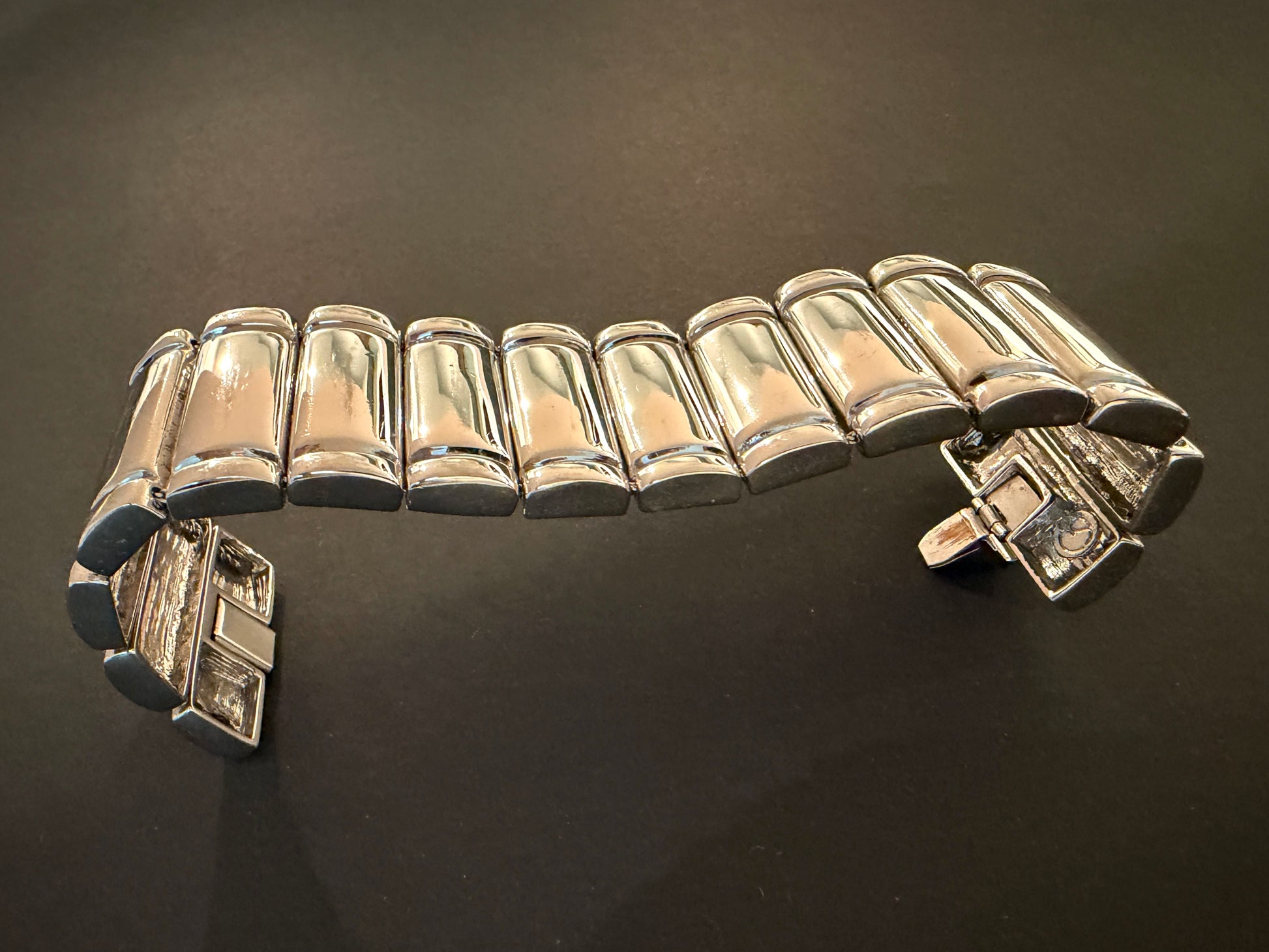 St. John Silver Metal Bracelet With Hallmark