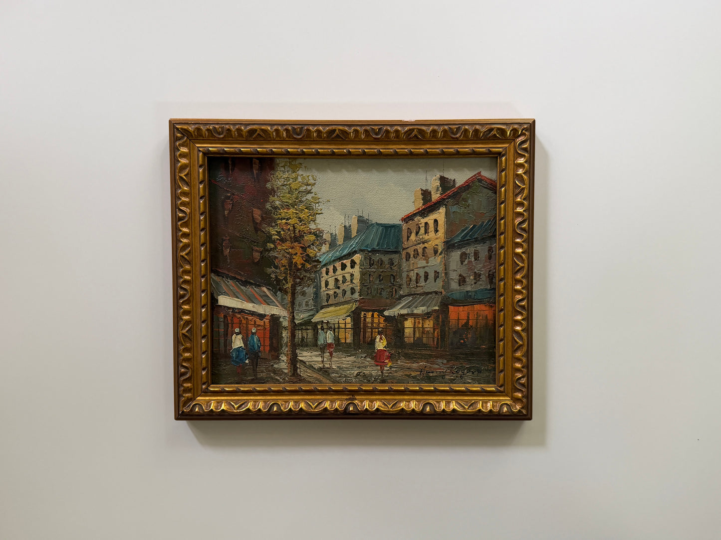 Henry Rogan Street of Europe Signed Impressionist Oil On Canvas