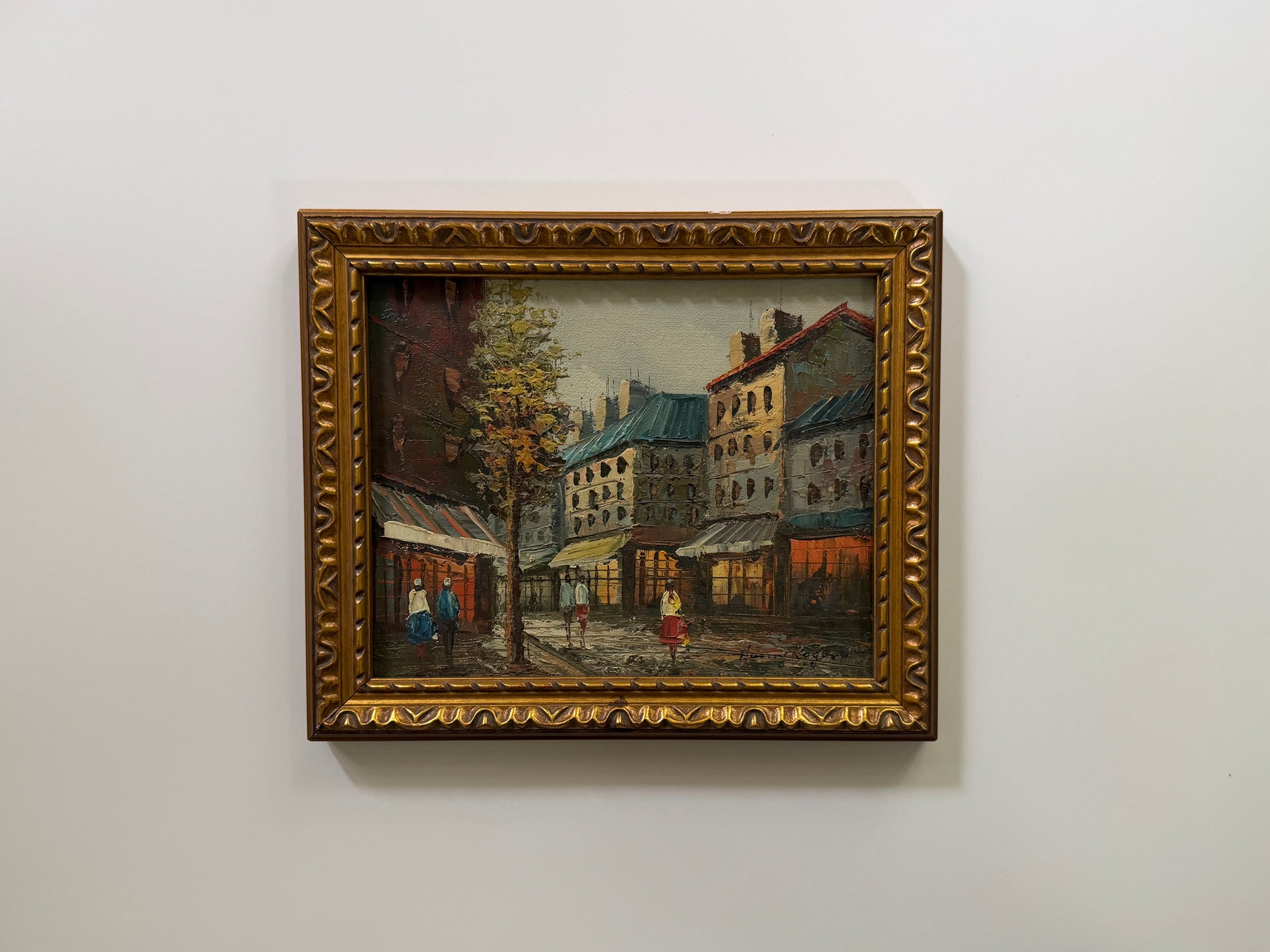 Henry Rogan Street of Europe Signed Impressionist Oil On Canvas