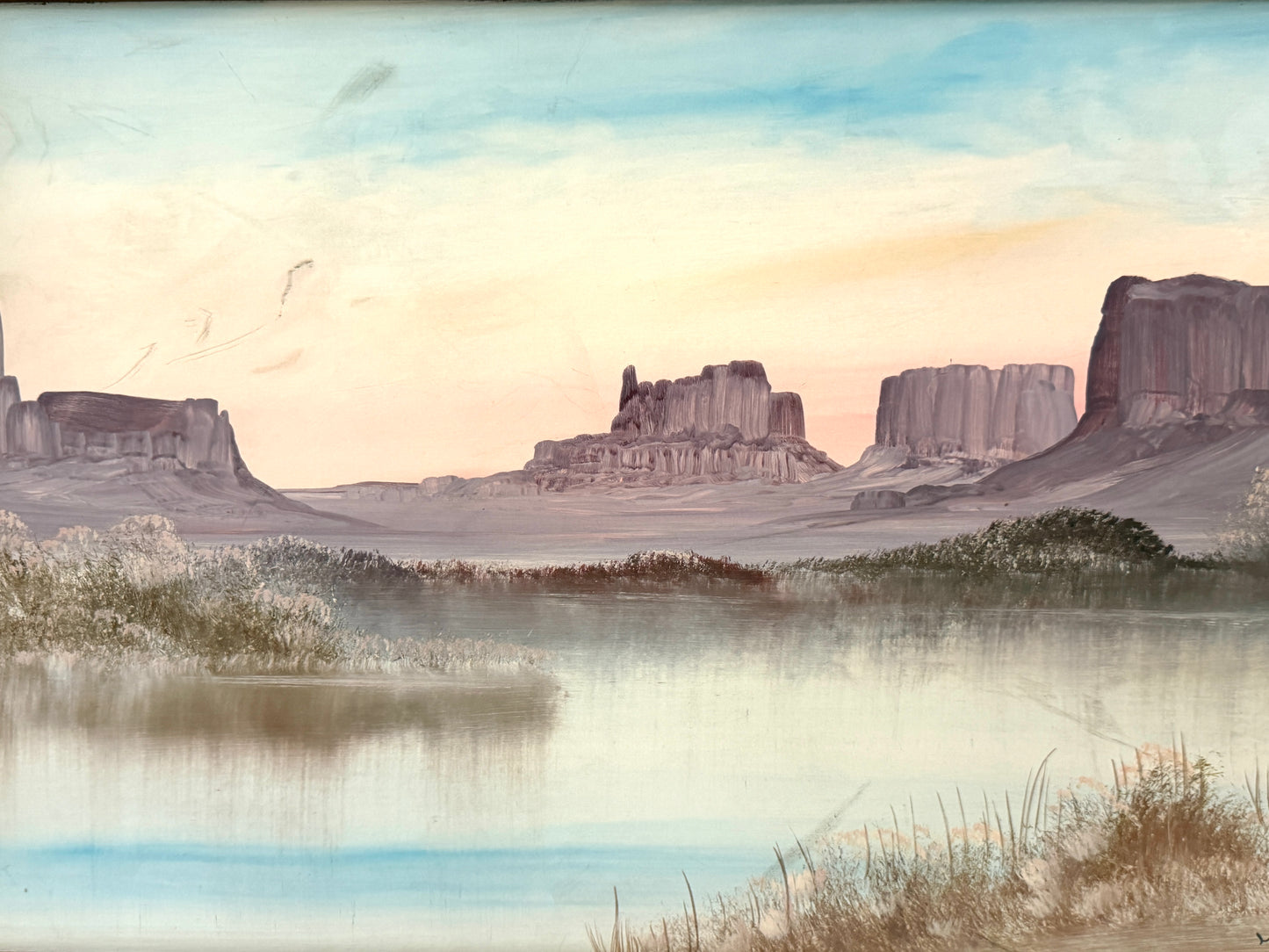 Juan Nakai Mid Century Arizona Sea Mountain View Signed Dated Gouache On Paper
