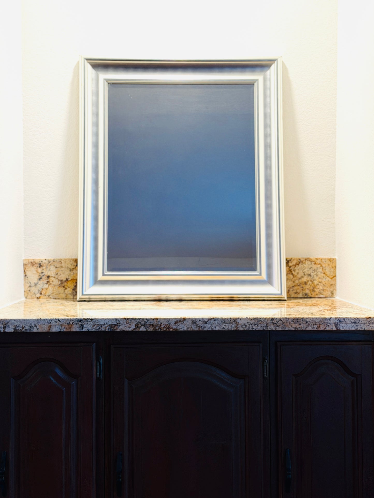 Studio Craft Modern Silver Beveled Mirror