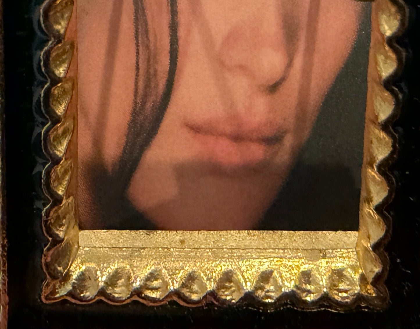 Miniature Green Enamel Gild Decorative Picture Frame