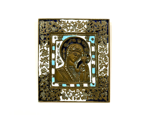 Madonna Child Iconographie Des Renditions de Chevetogne Bronze Icon