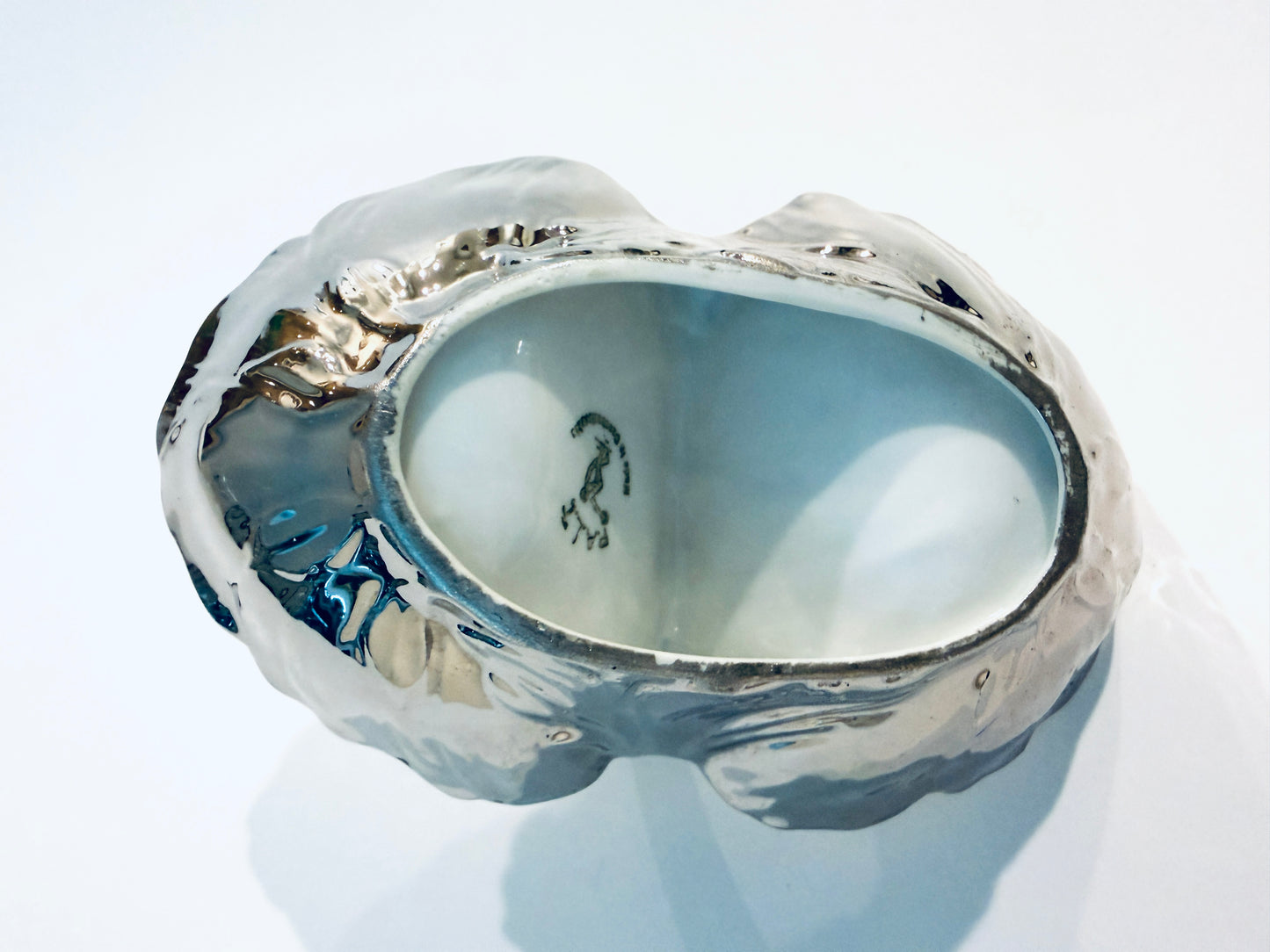 PALT Scallop Style Porcelain Serving Basket Made In Czechoslovakia