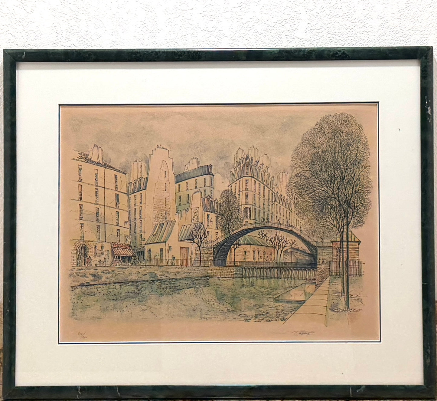 Rolf Rafflewski Paris La Pointe De ile San Louis Signed Lithograph