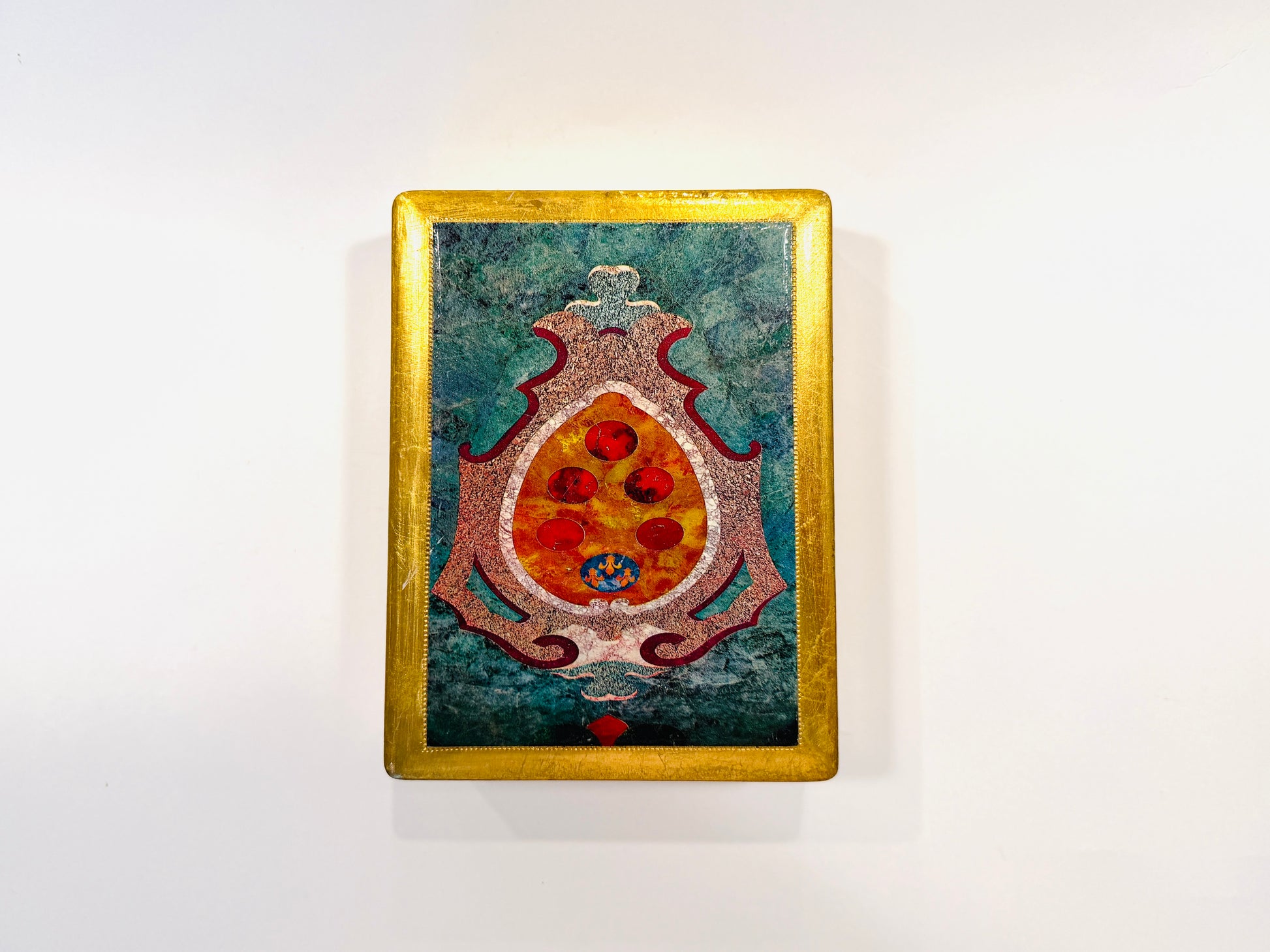 Florentine Hand Crafted Painted Gilt Decorated Folk Italian Humidor Box
