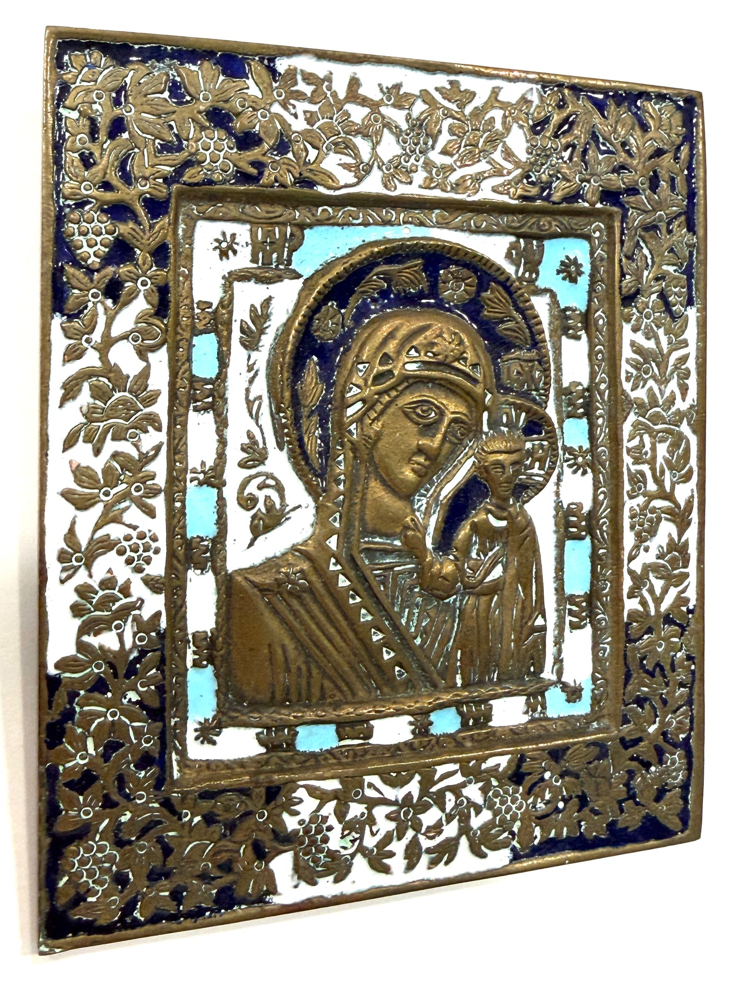 Madonna Child Iconographie Des Renditions de Chevetogne Bronze Icon