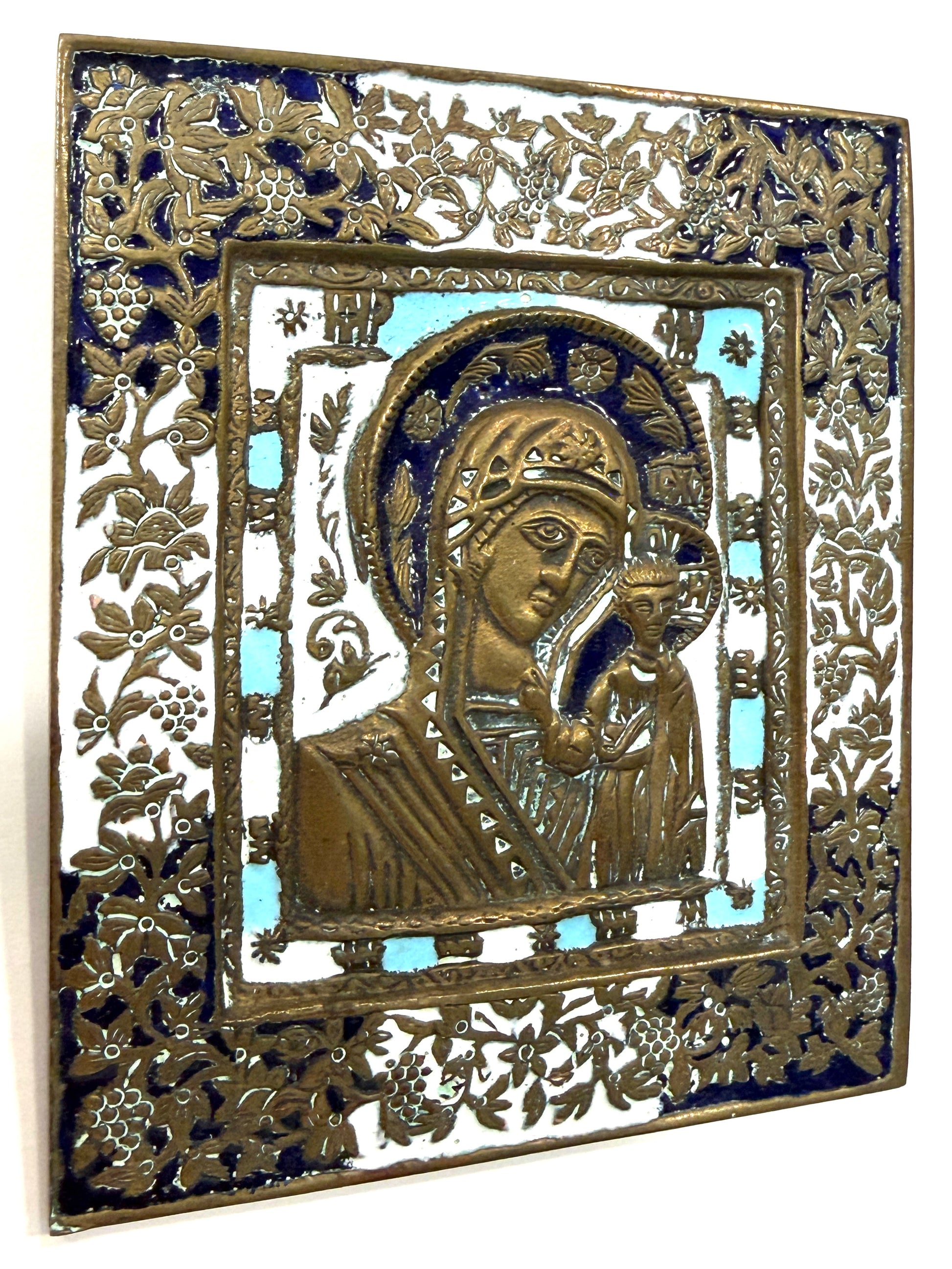 Madonna Child Iconographie Des Renditions de Chevetogne Bronze Icon