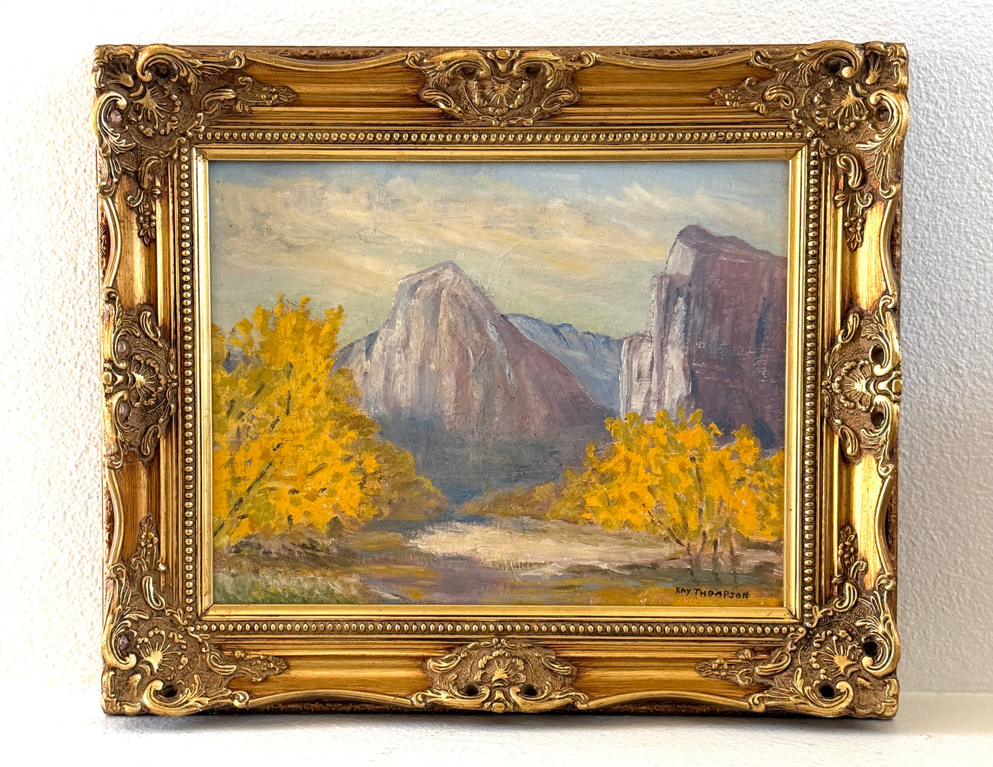 Kay Thompson Fall Foliage Landscape Yosemite National Park Signed Oil On Canvas