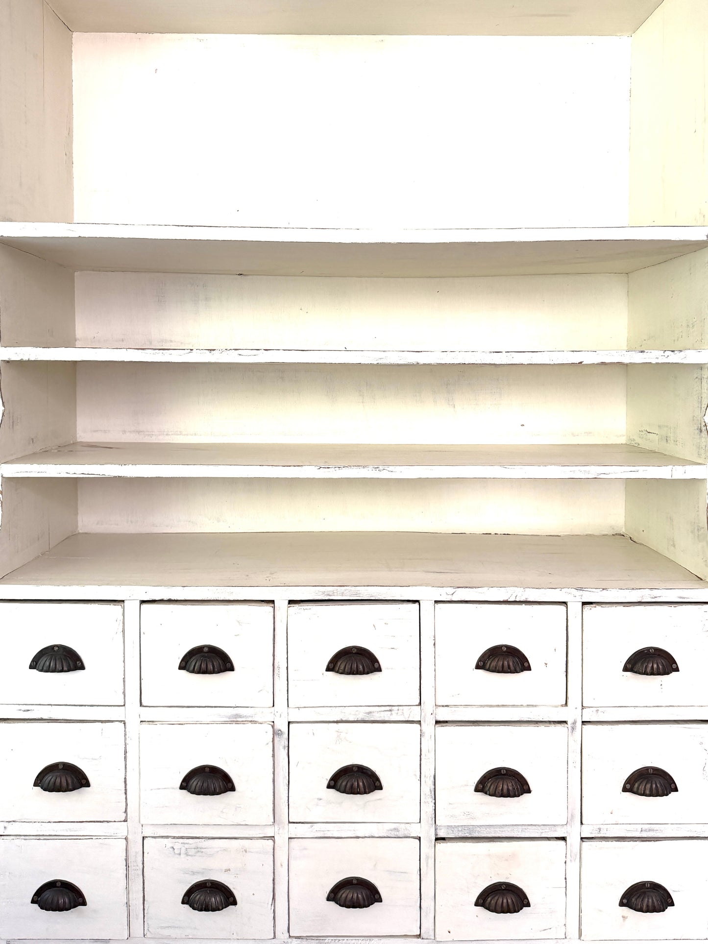 Mid Century Modern Apothecary White Cabinet