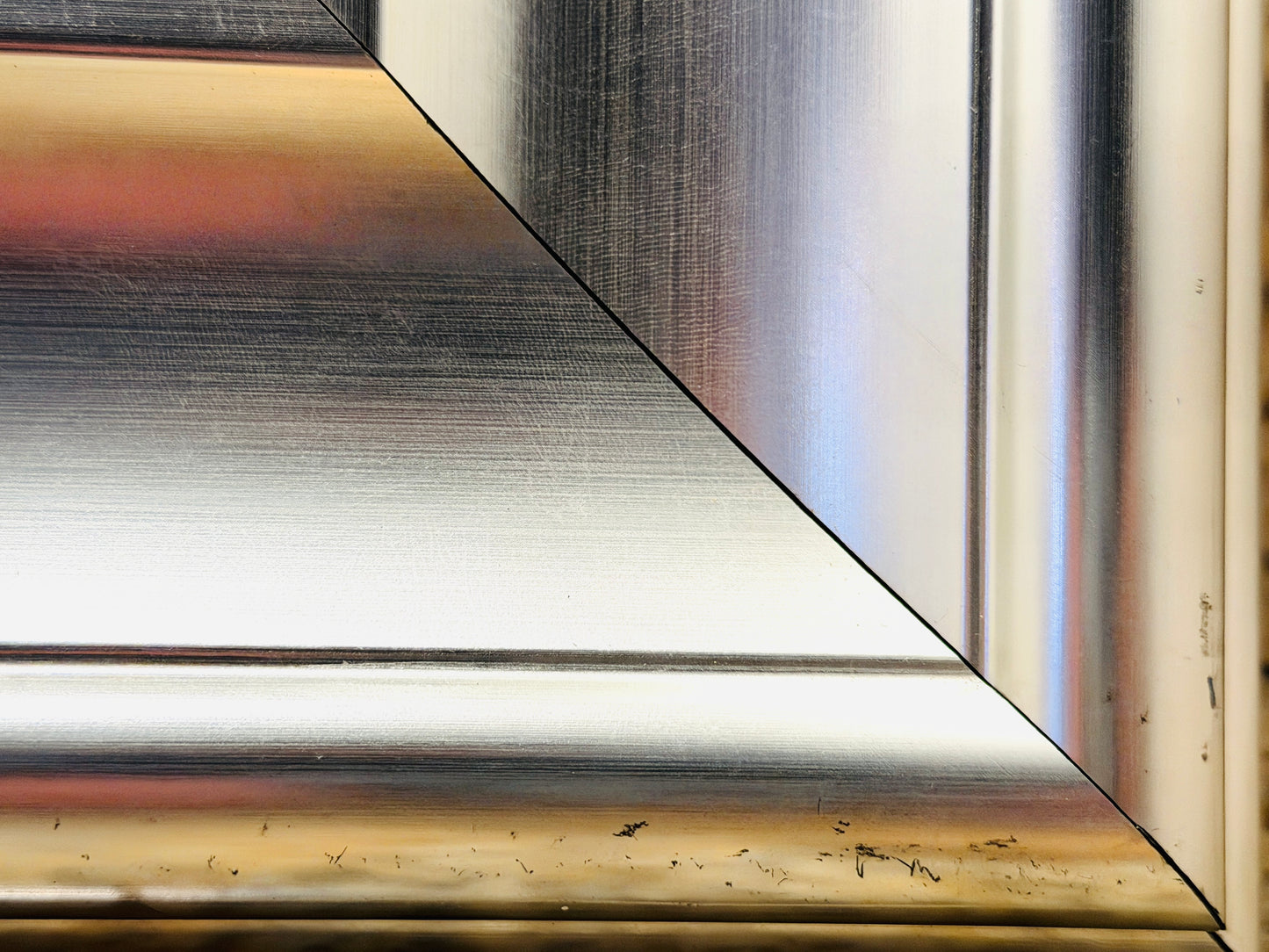 Studio Craft Modern Silver Beveled Mirror