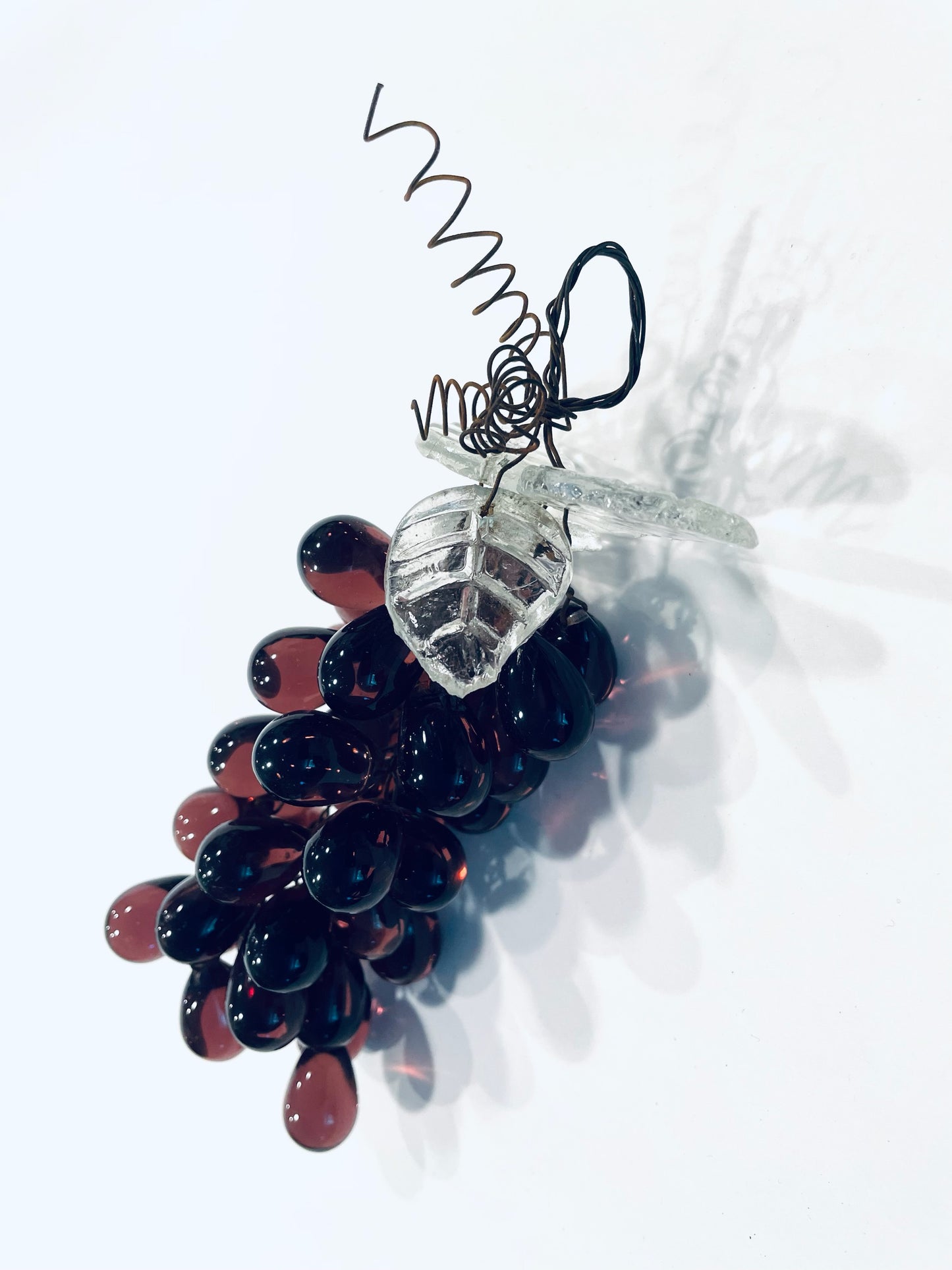 Grape Cluster Mid Century Modern Amethyst Glass Art
