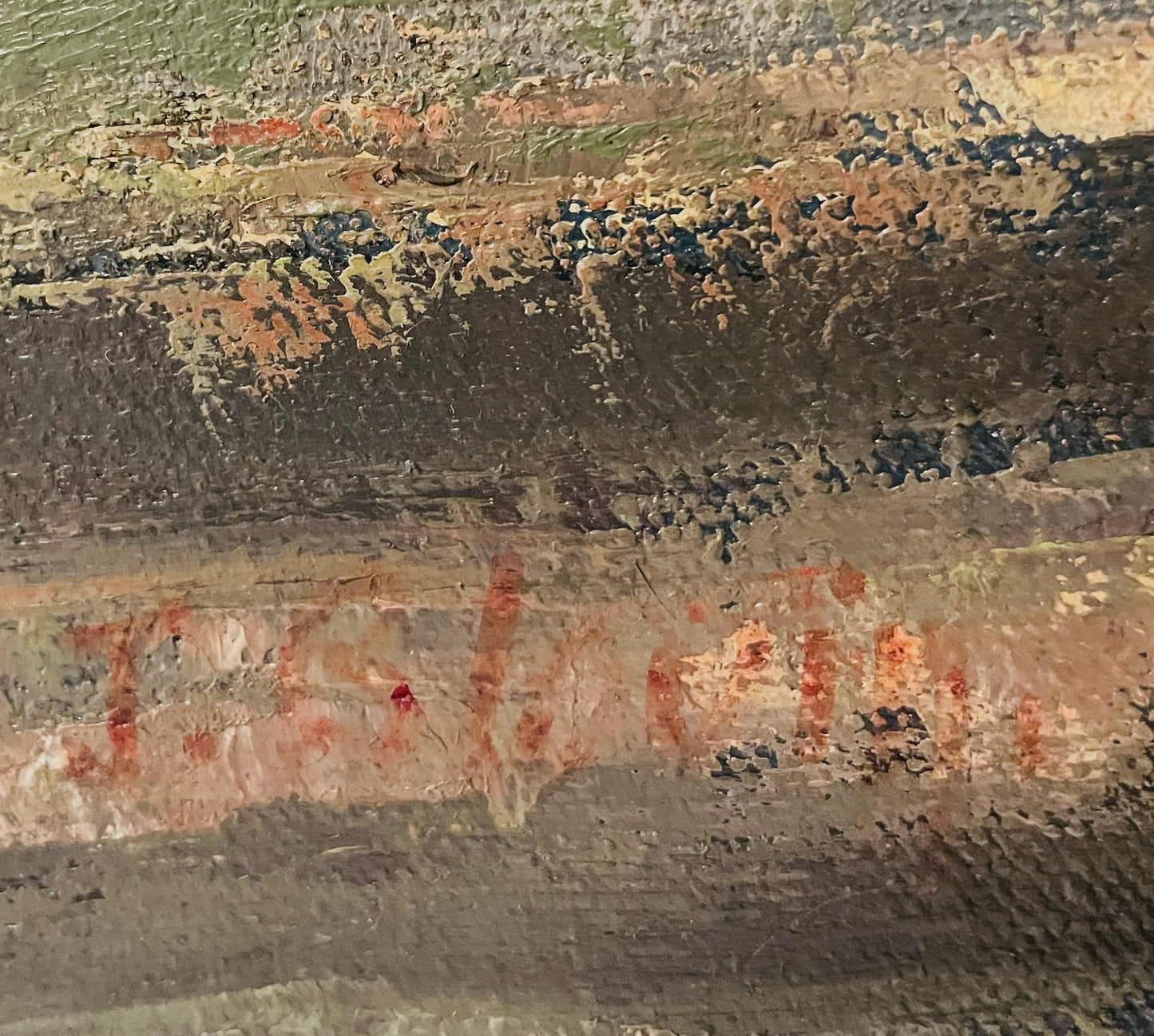 Pierre Palue French Marine Fishing Boats Signed Oil On Canvas