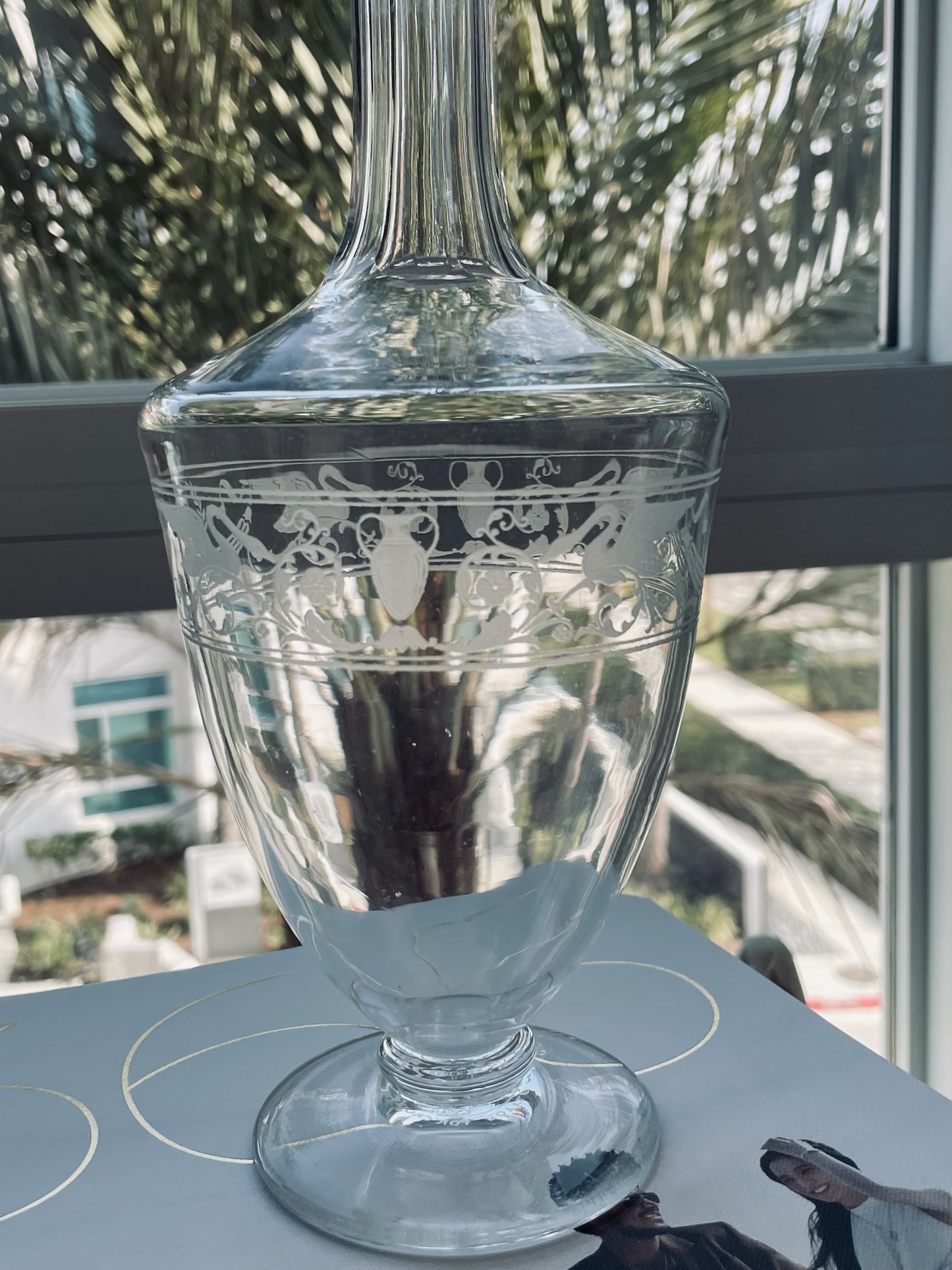 Baccarat Croizet Made In France Neo Classic Design Crystal Decanter 