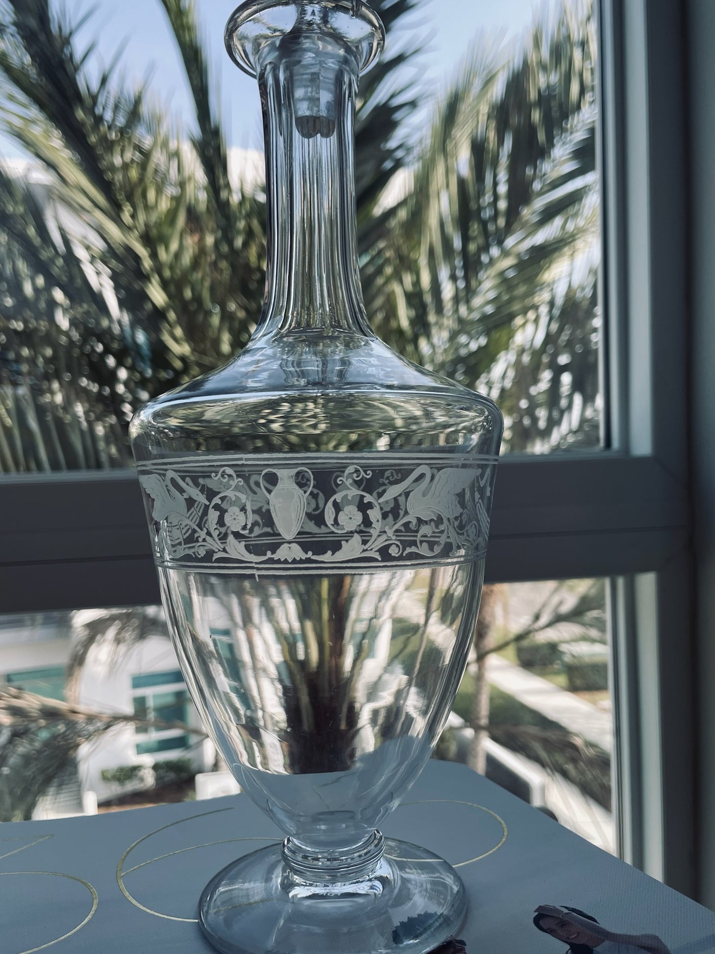 Baccarat Bottle For Croizet Made In France Neoclassic Crystal Decanter
