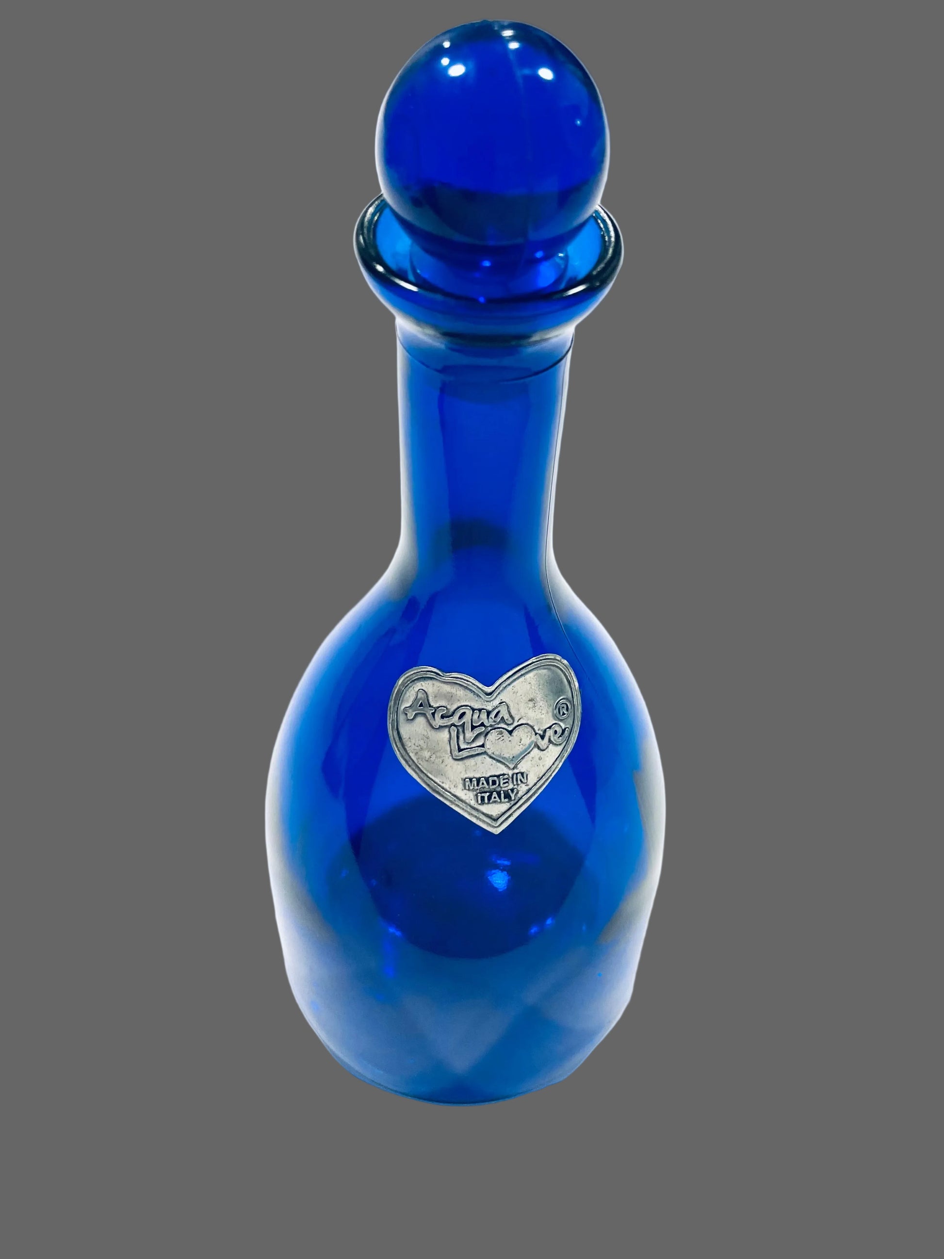 Aqua Love Made In Italy Cobalt Glass Bottle 
