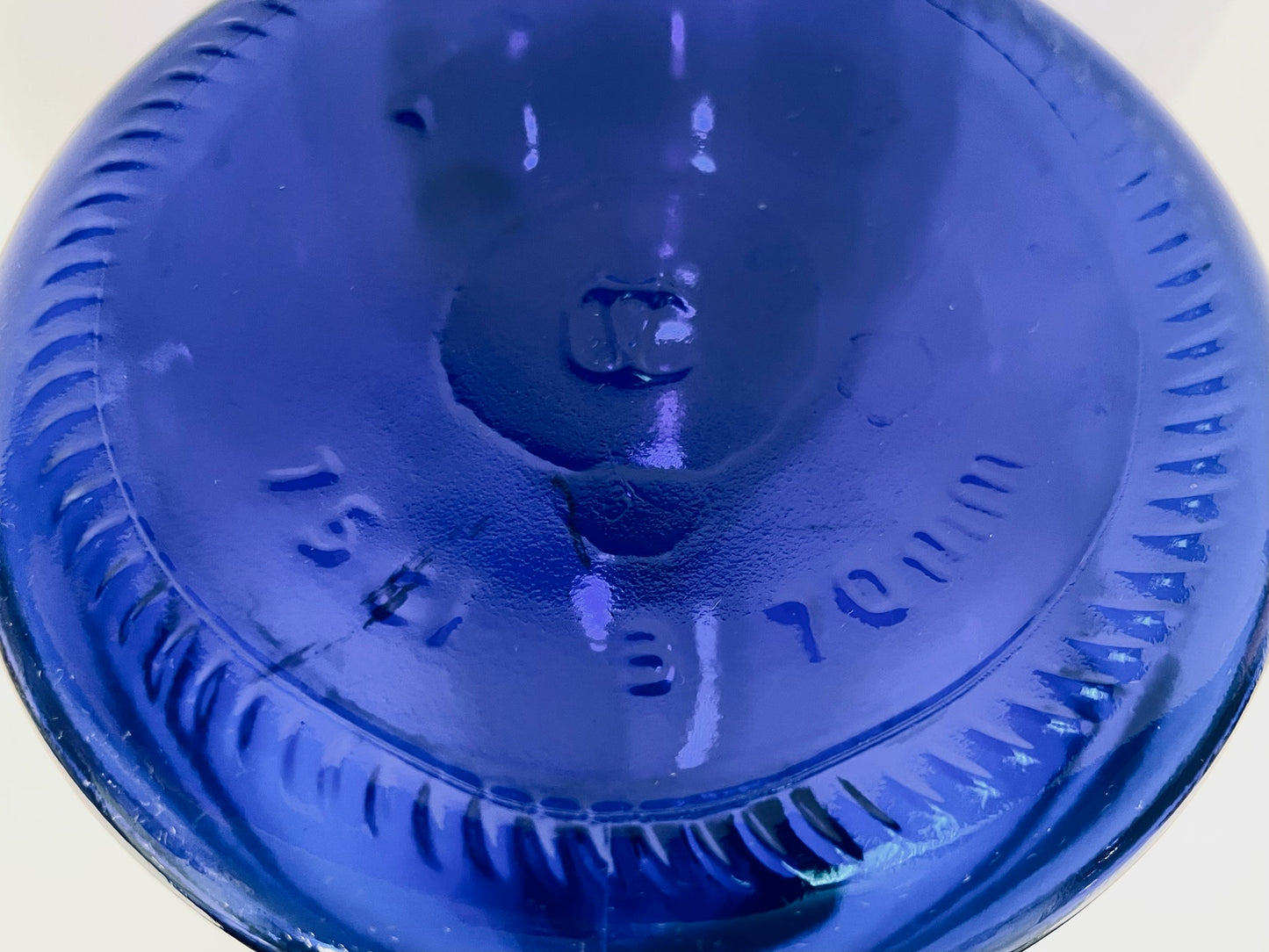 Aqua Love Made In Italy Cobalt Blue Glass Bottle With Silver Heart