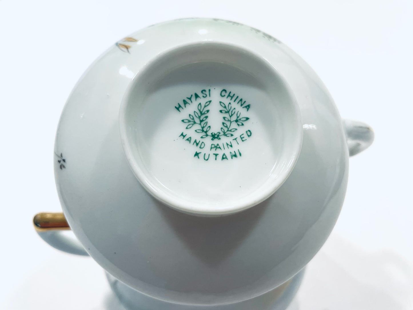 Hayasi China Hand Painted Kutani Antique Teacups Bowls