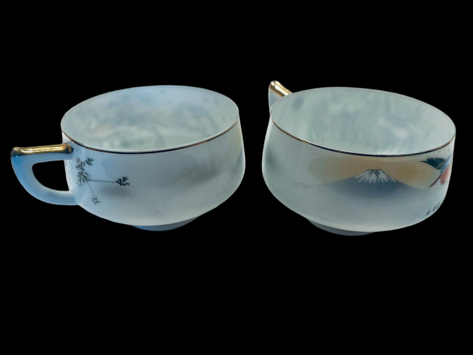 Hayasi China Hand Painted Kutani Antique Teacups