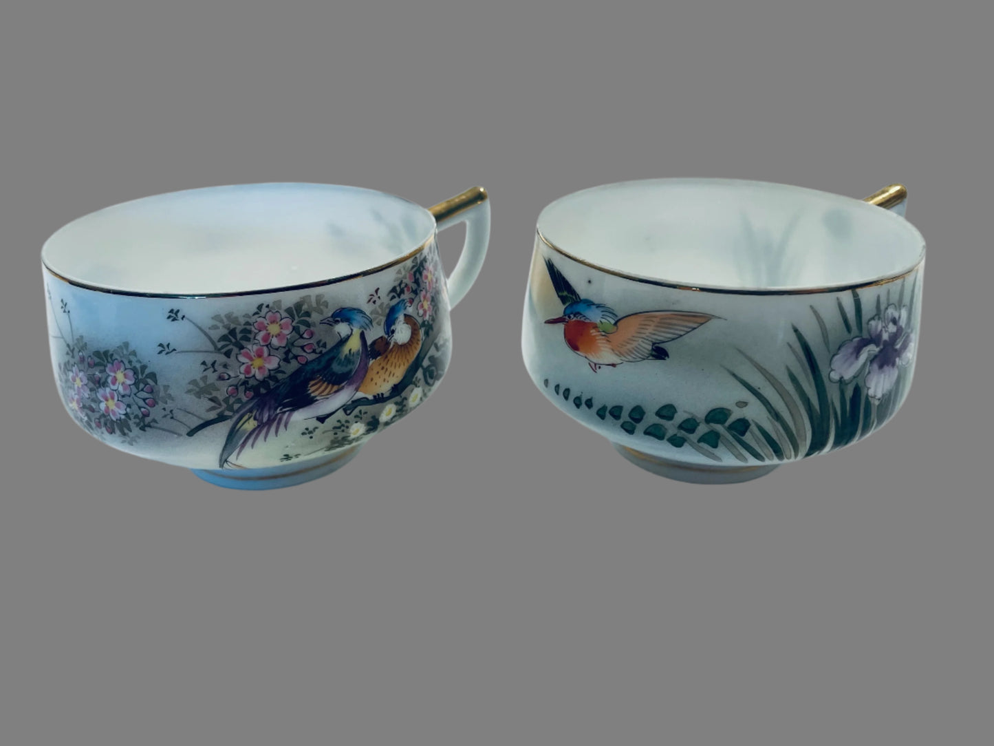 Hayasi China Hand Painted Kutani Antique Teacups