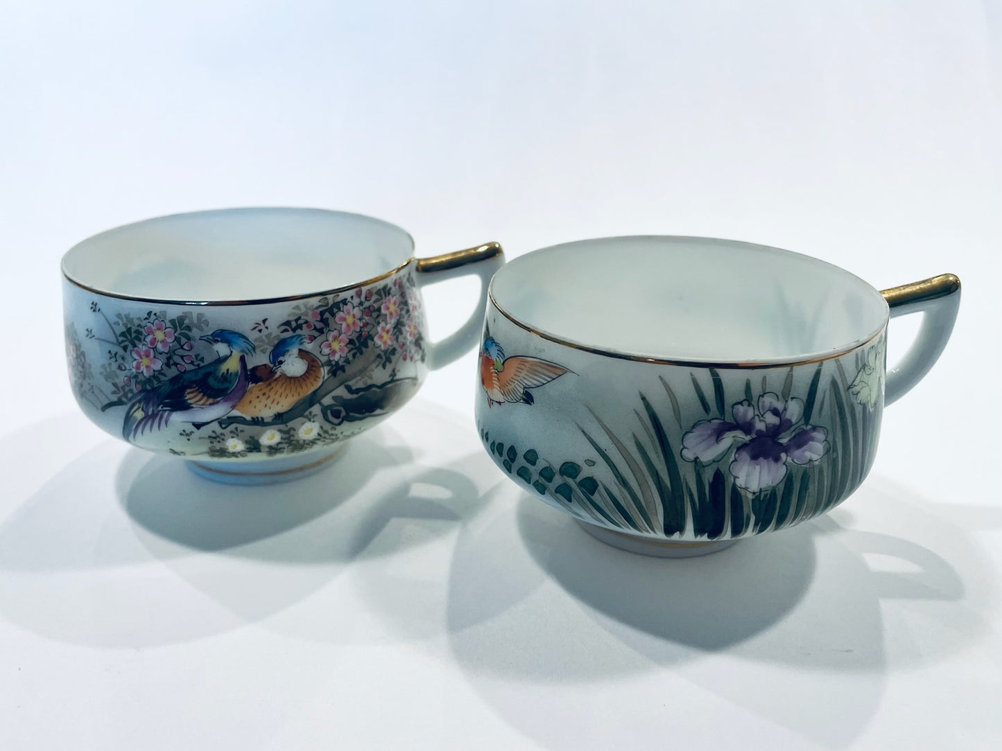 Hayasi China Hand Painted Kutani Antique Teacups