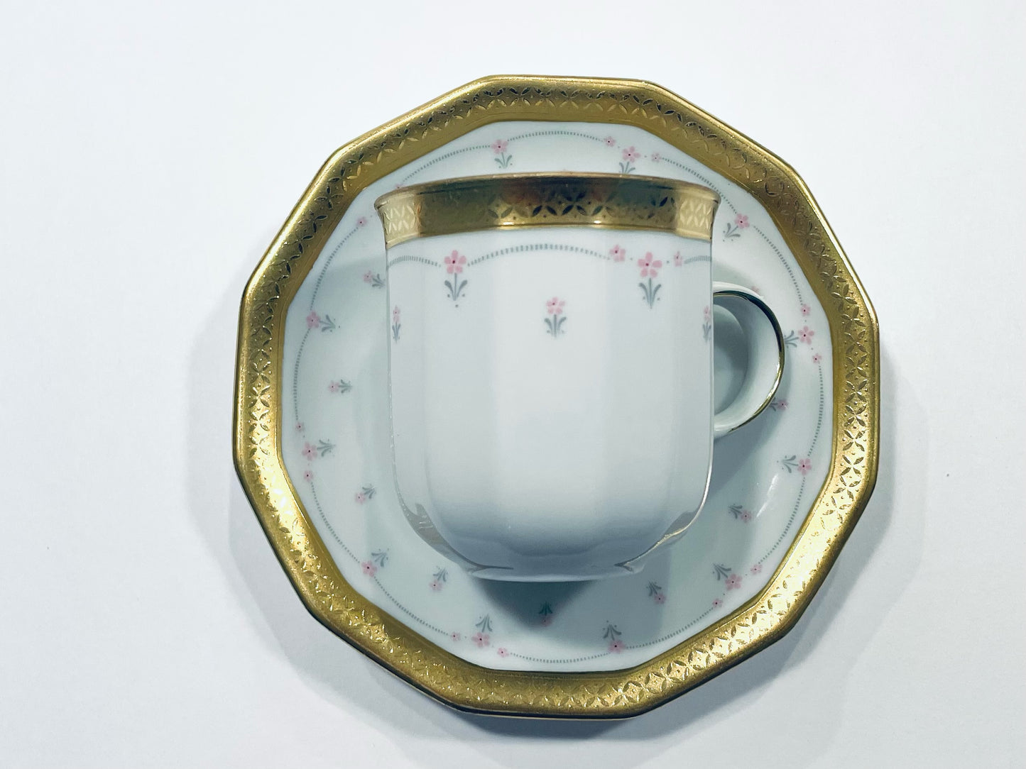 Tirschenreuth Bavaria Porcelain Cup With Saucer Made in Germany
