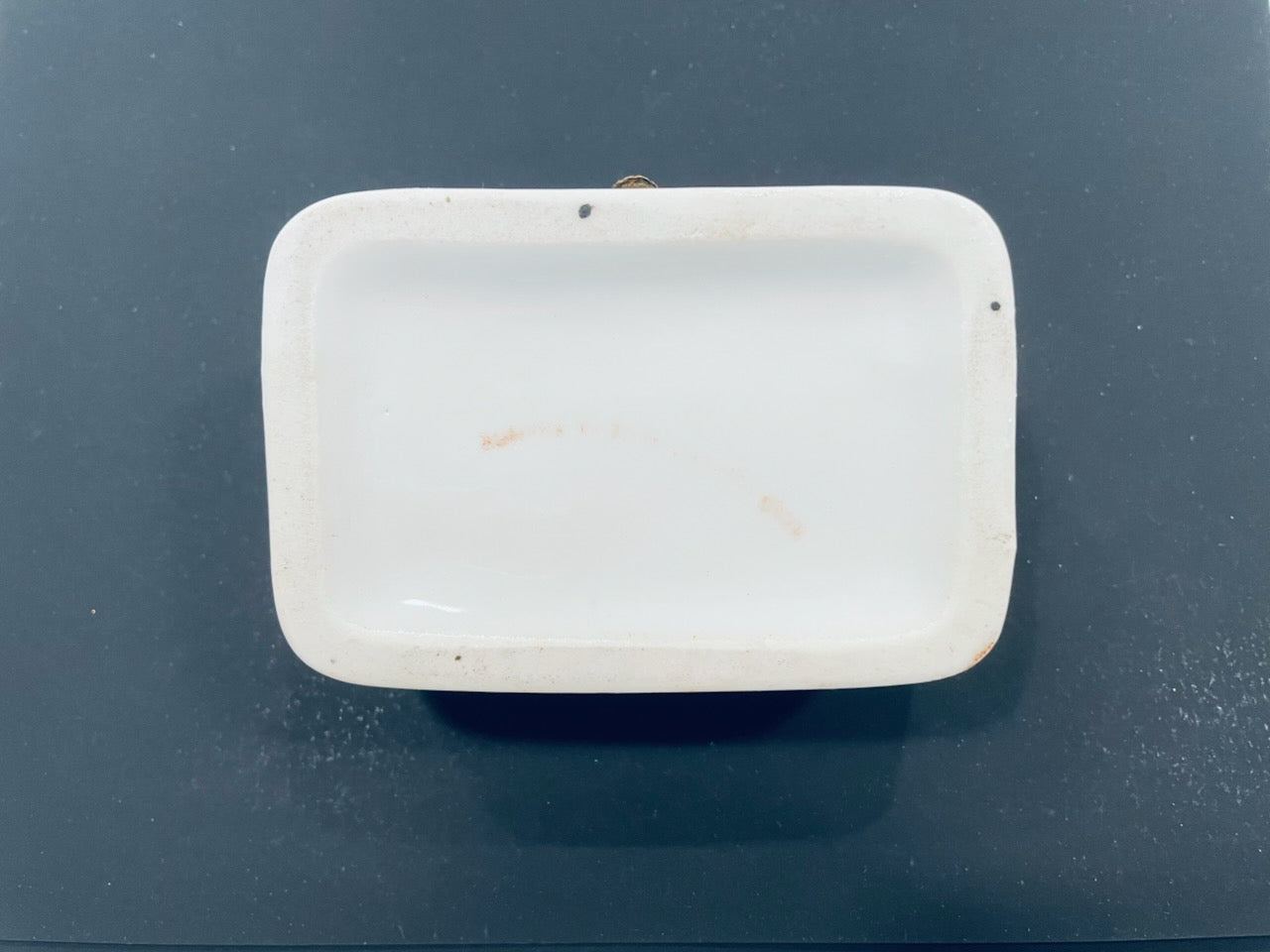 France Handpainted Enameled Floral Antique Porcelain Box