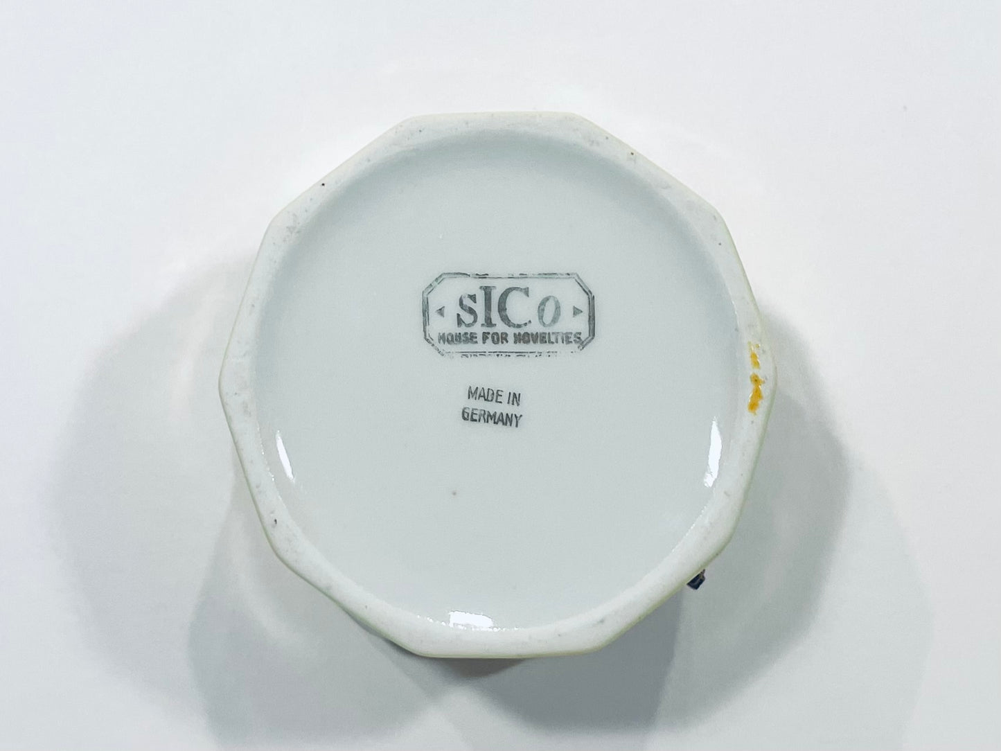 Sico House For Novelties Yellow Romantic Germany Porcelain Box