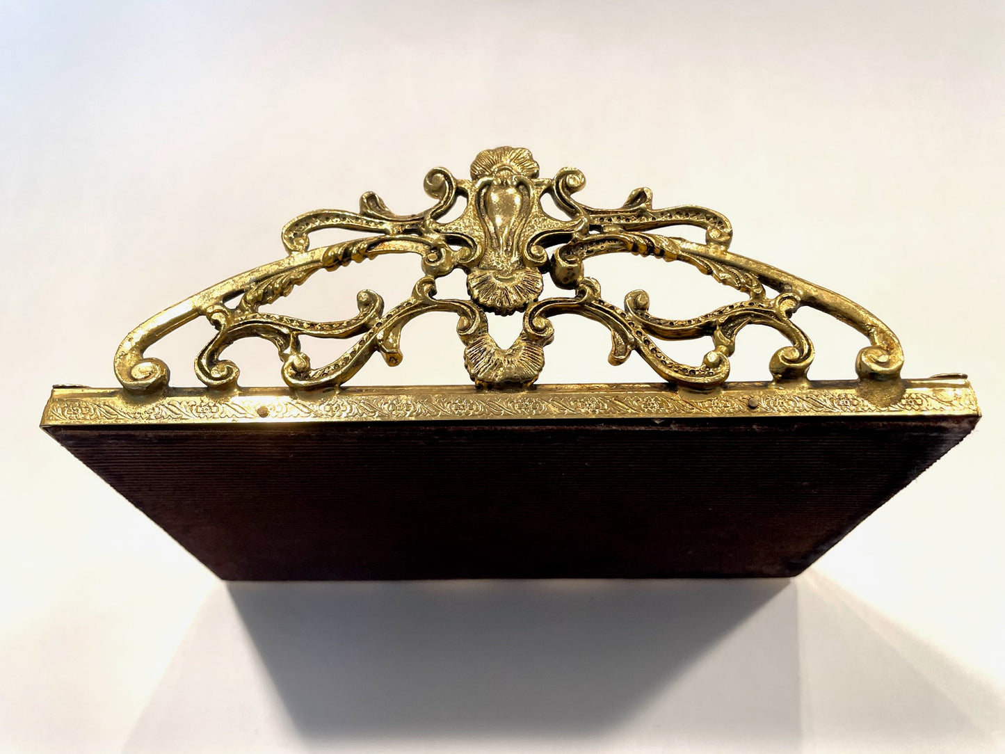 Mid Century Modern Filigree Brass Tray Table Decor