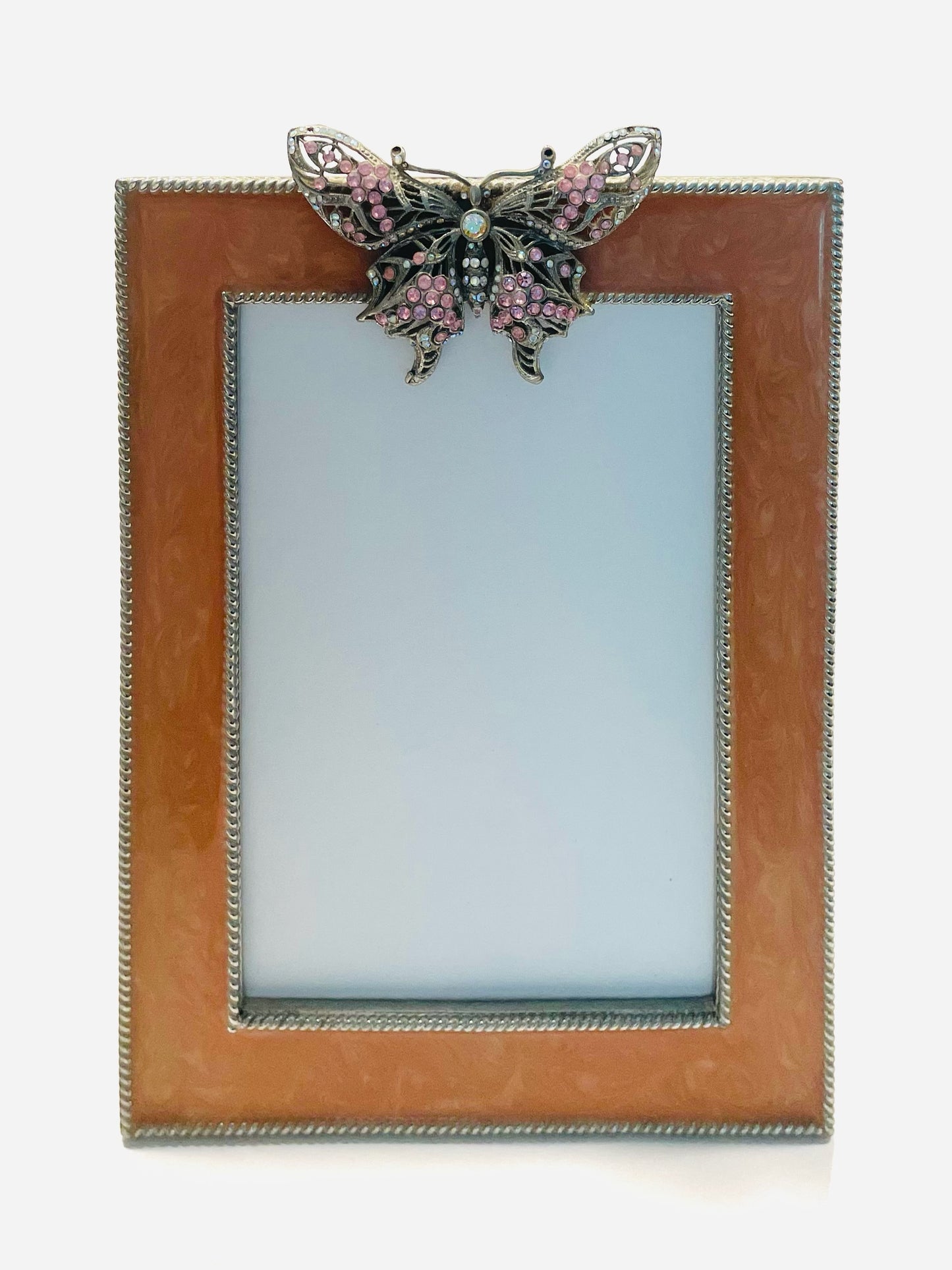 Decorative photo frame with a butterfly embellishment 