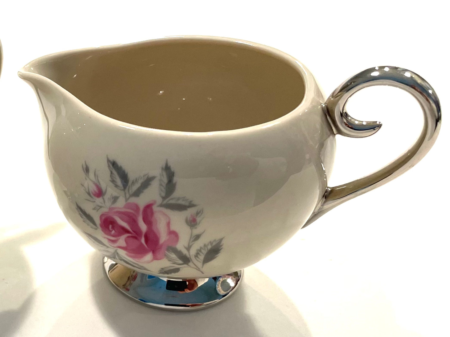 Creamer With Rose Decoration by Flintridge 