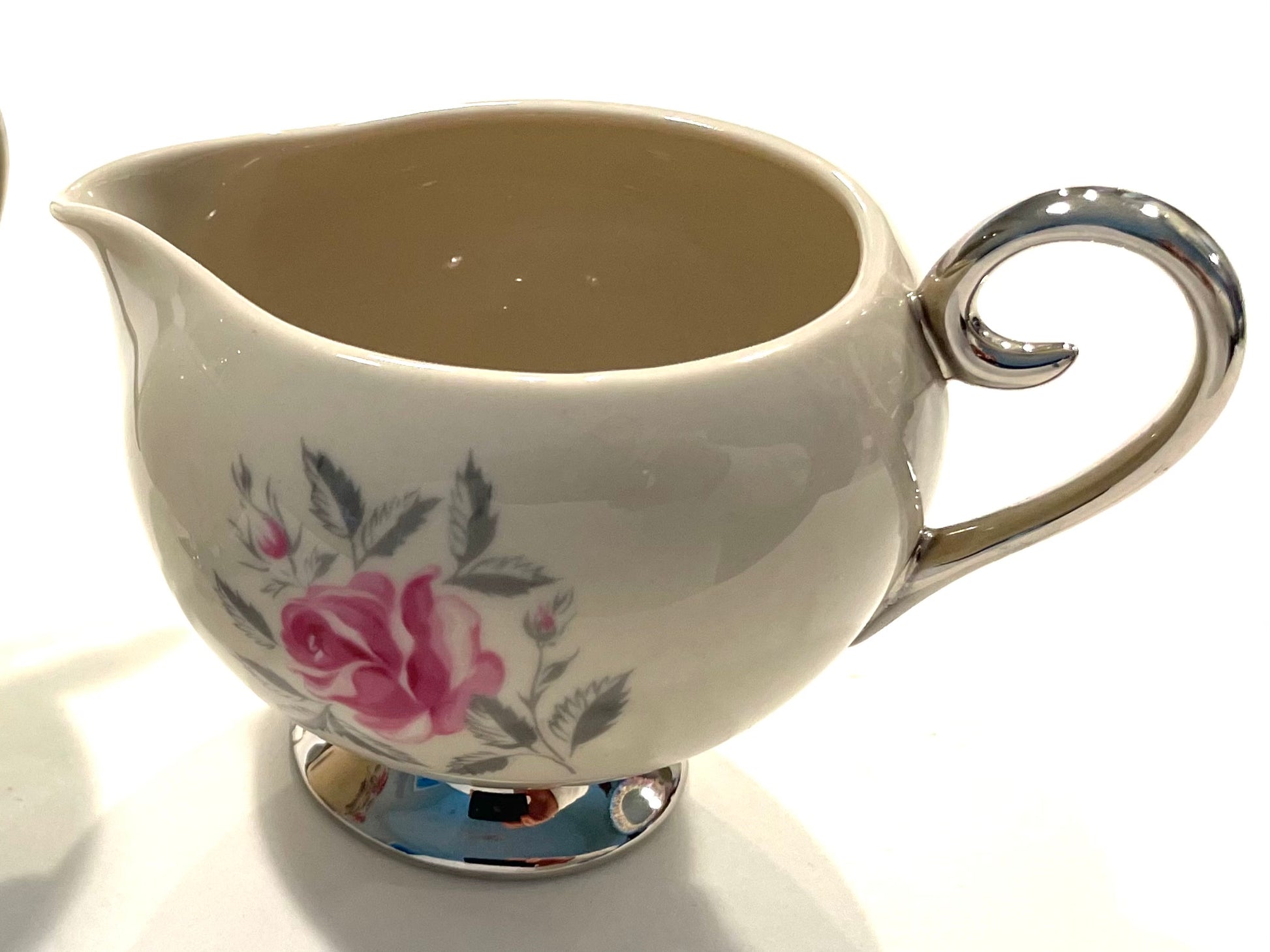 Creamer With Rose Decoration by Flintridge 