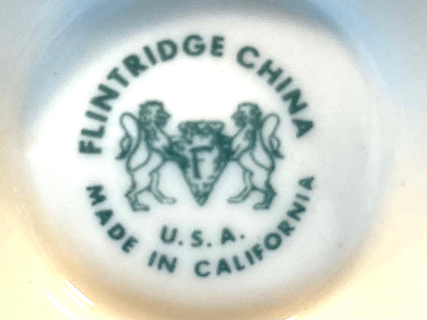 Flintridge China Made In California USA Rose Vintage Creamer Lidded Sugar Set