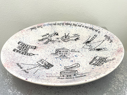 Love From Your Pals Contemporary Street Scene Ceramic Charger