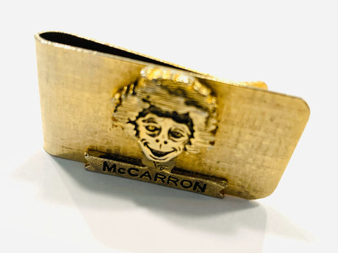 McCarron Golden Figurative Mid Century Modern Money Clip