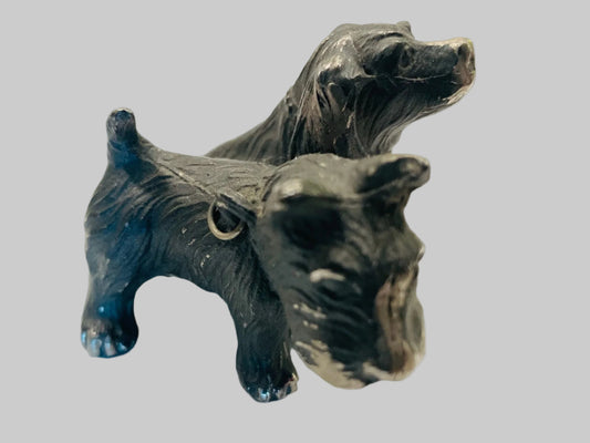 Scottish Terrier Pewter Miniature Dog Figures Made In Japan