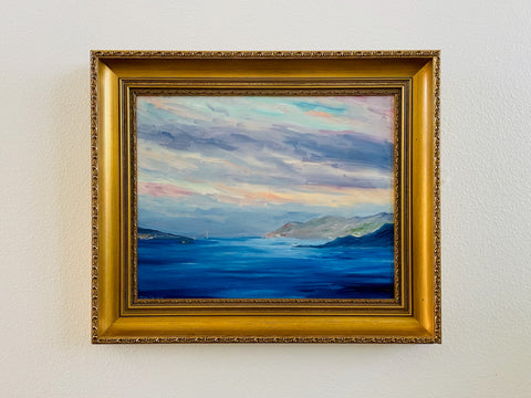 Don Crocker Impressionist Oceanic Seascape Painting Signed On Canvas 