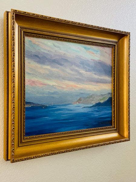 Don Crocker Impressionist Oceanic Painting Signed On Canvas 