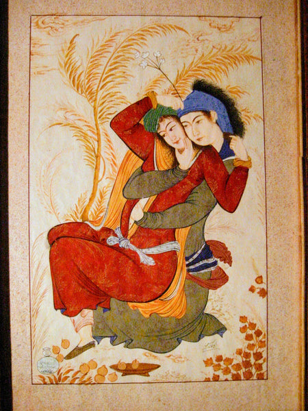 Persian Safavid Manuscript Hand Painted Signed Hassan Abutalebi