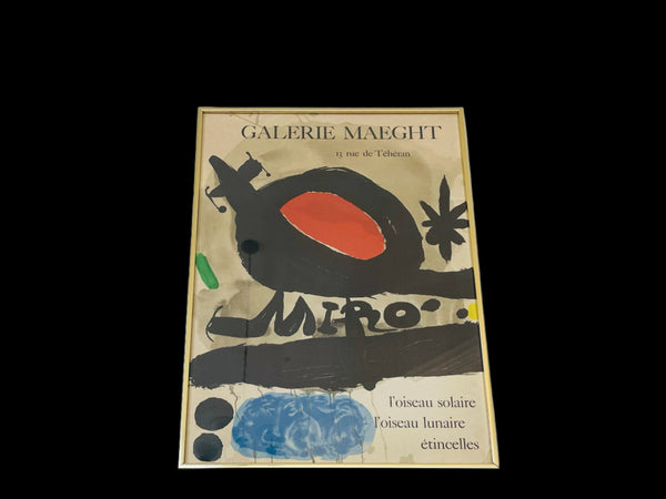 Galerie Maeght Joan Miro Loiseau Solaire Loiseau Lunaire Etincelles Exhibition Print