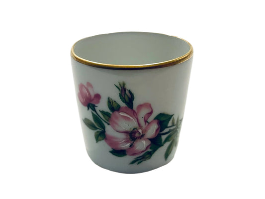 Porcelaine Artistique FM Limoges France Label Miniature Floral Cup